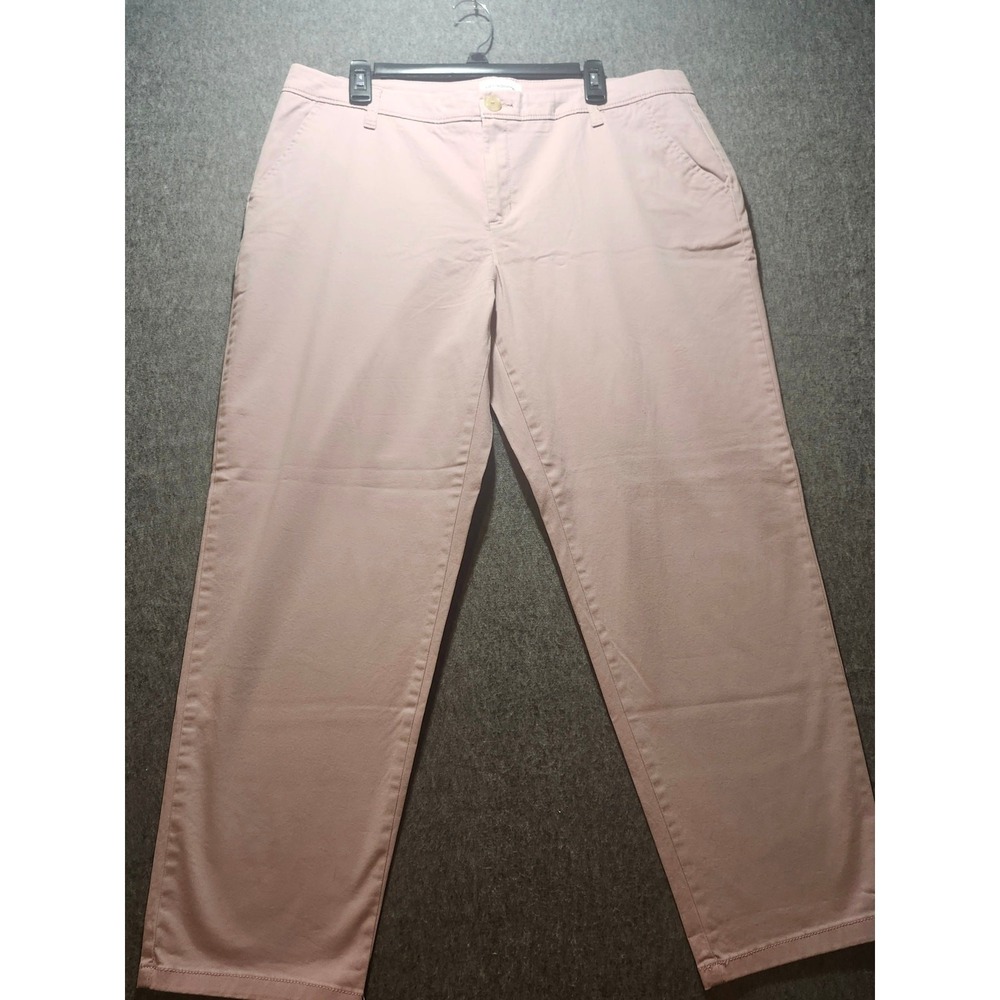 Liz Claiborne Classic Fit Wide Leg Chinos Women's Size 16 Pink